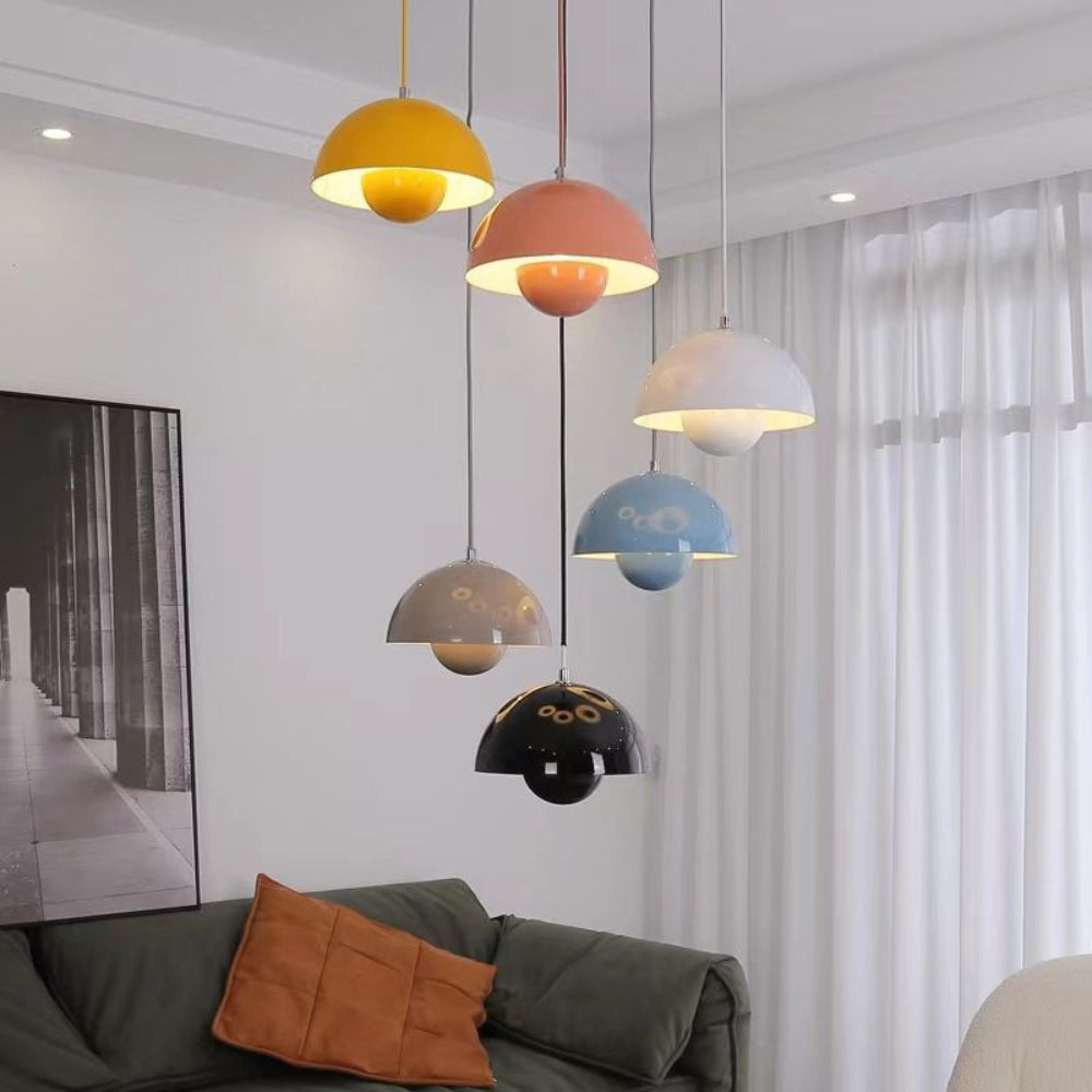 Halfrond gekleurde kroonluchter Lamp