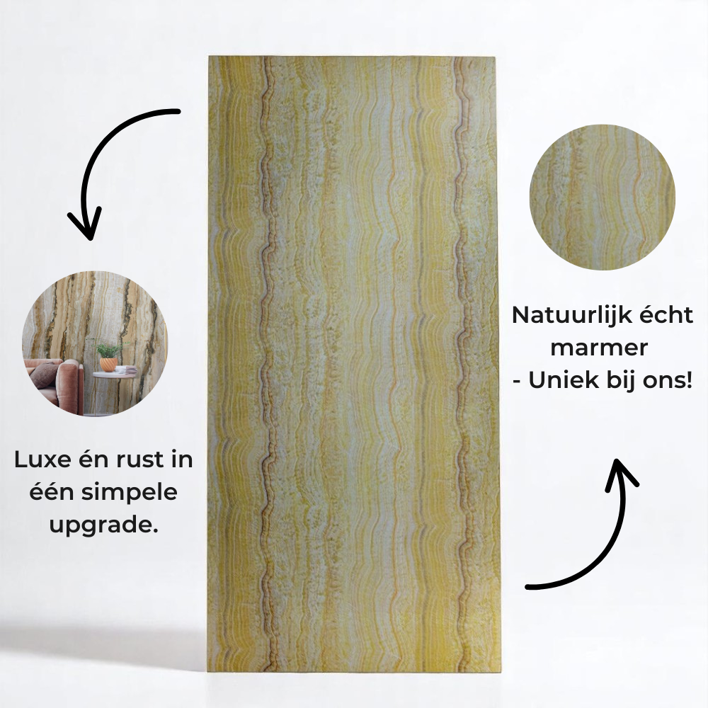 SenseHome® - Geel - Marmer Wandpaneel 280 cm