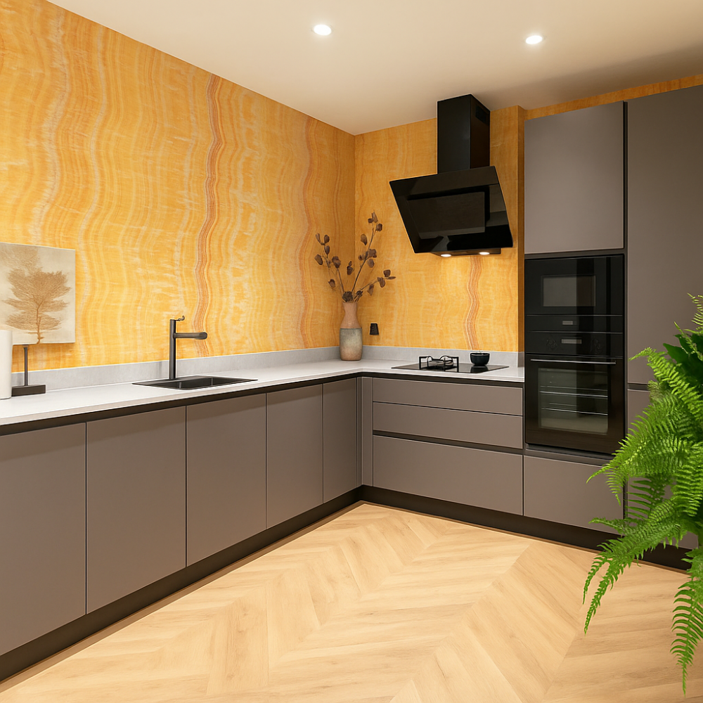 SenseHome® - Geel - Marmer Wandpaneel 280 cm