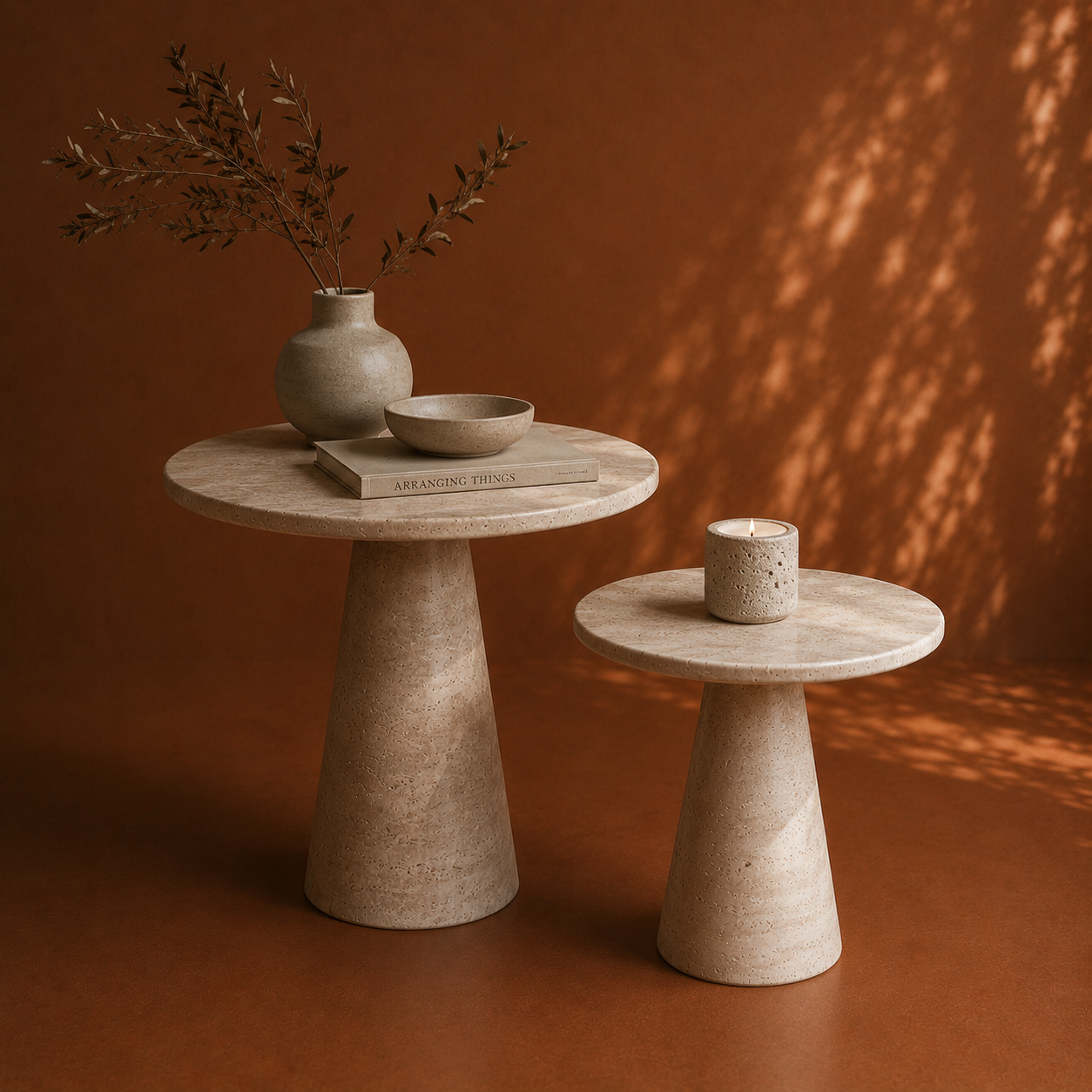 SIDI Travertin Bijzettafel Set