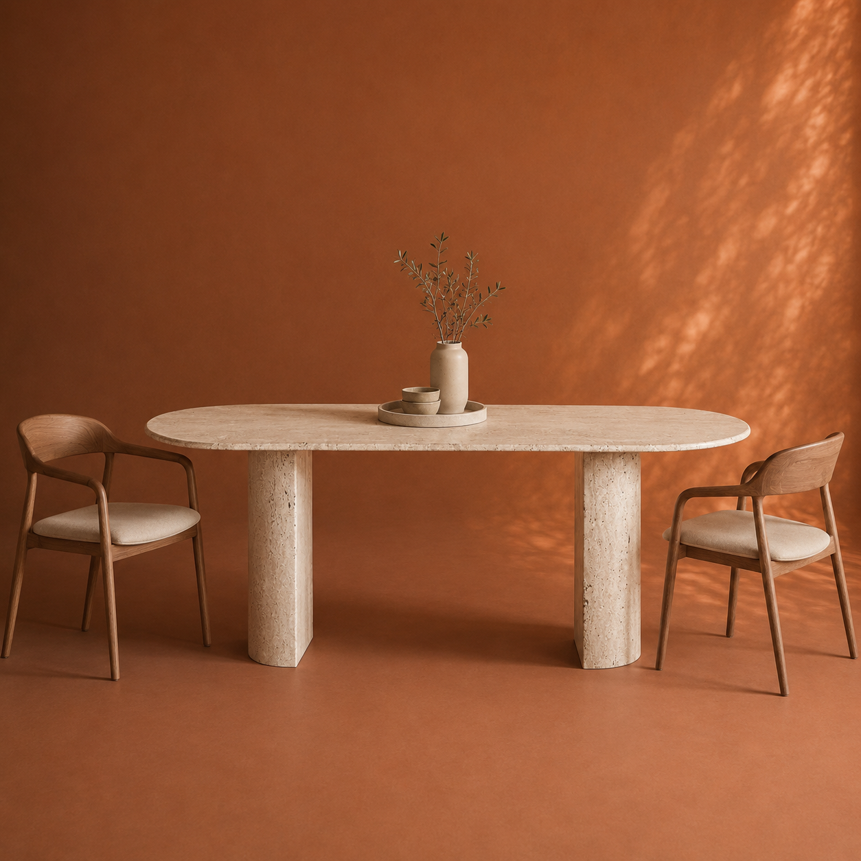 Verso Travertin Eettafel – D Poot