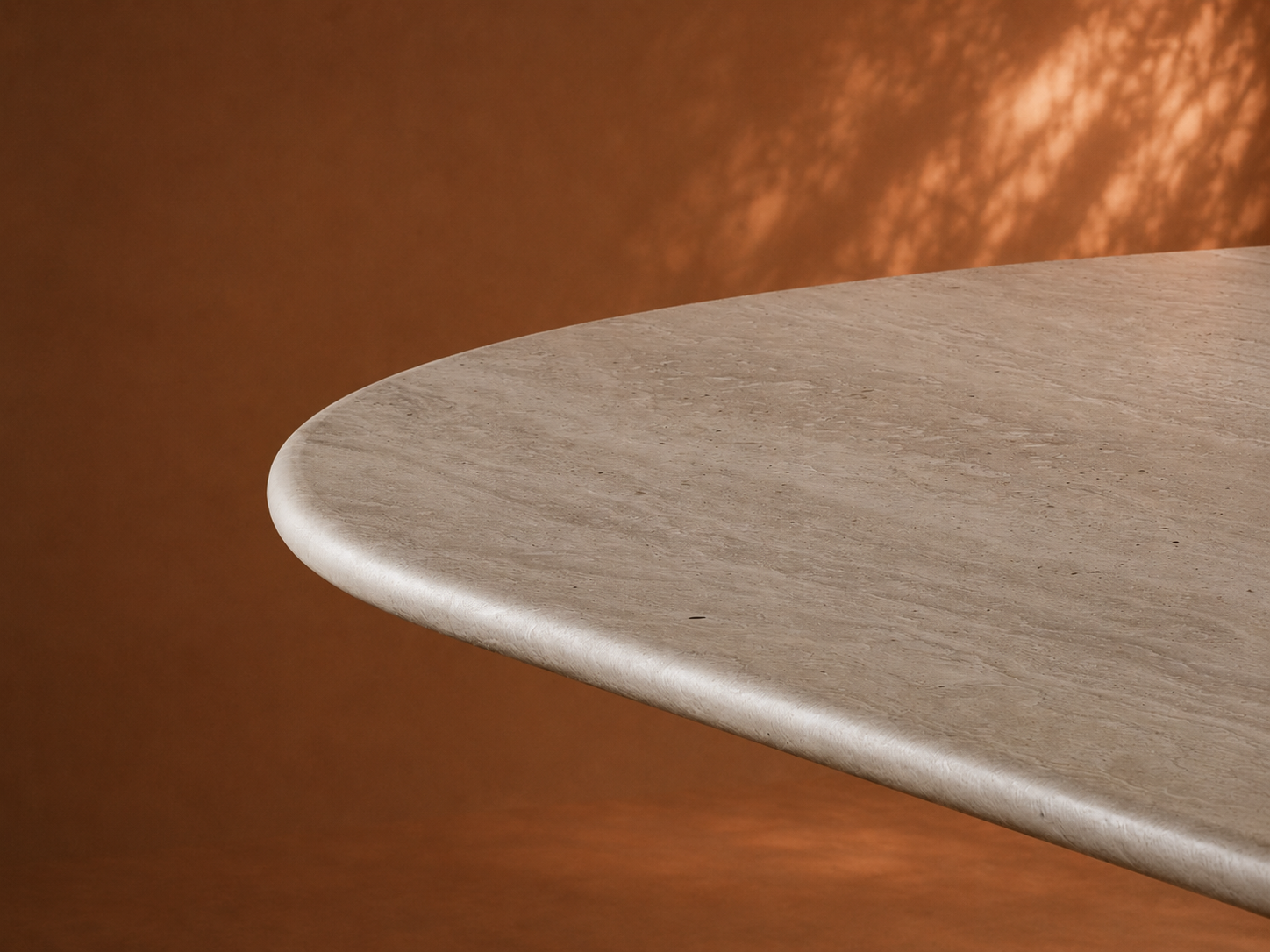 Verso Travertin Eettafel – Cone Poot