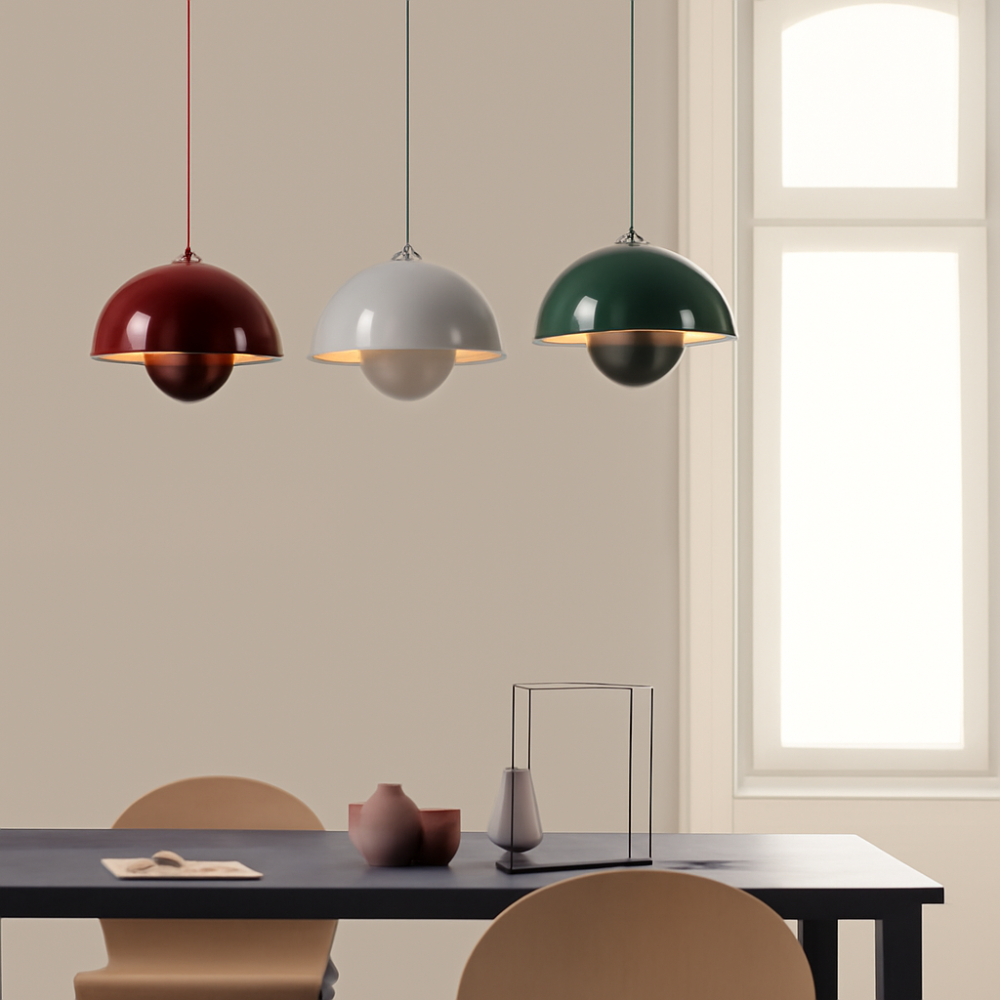 Halfrond gekleurde kroonluchter Lamp