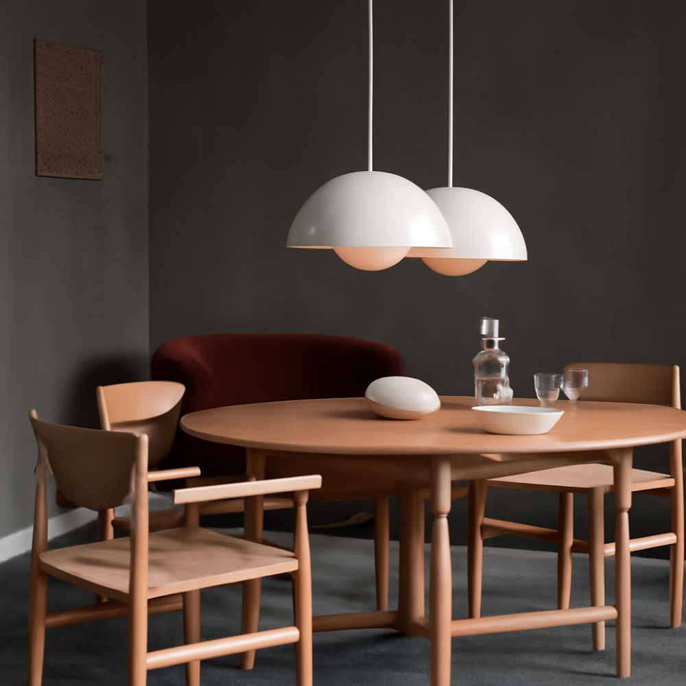 Halfrond gekleurde kroonluchter Lamp