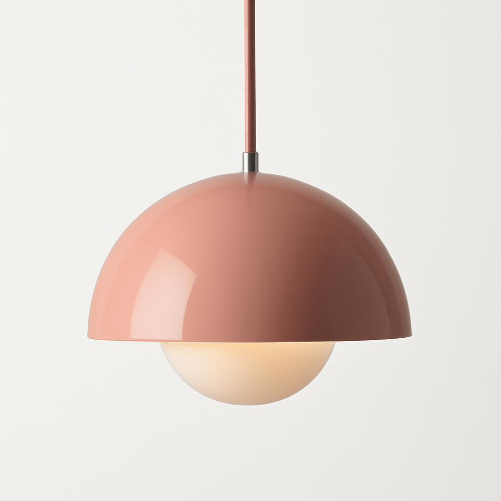 Halfrond gekleurde kroonluchter Lamp