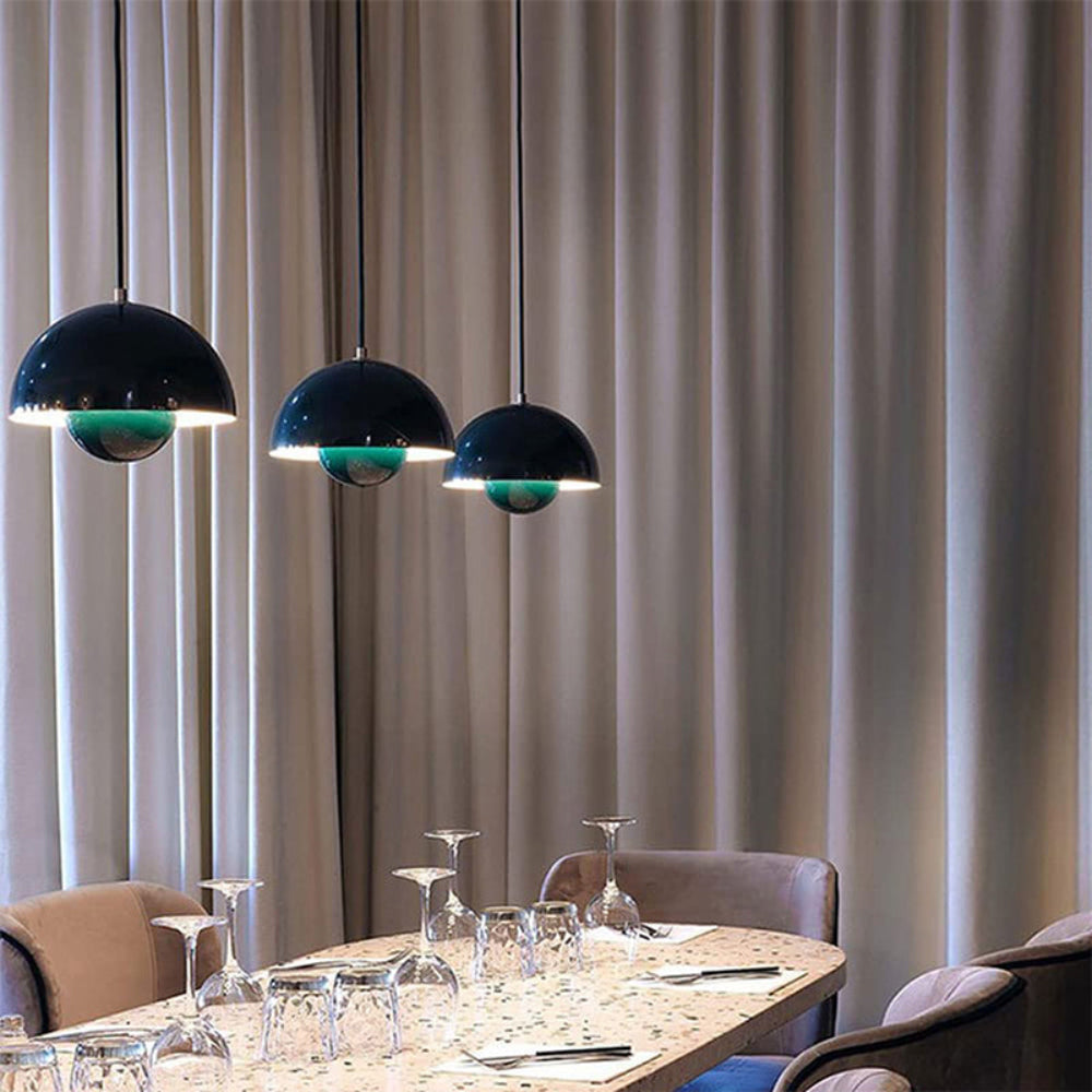Halfrond gekleurde kroonluchter Lamp