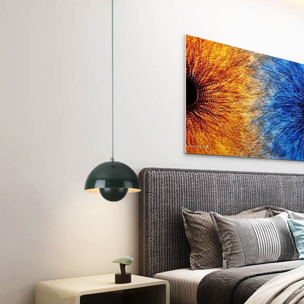 Halfrond gekleurde kroonluchter Lamp