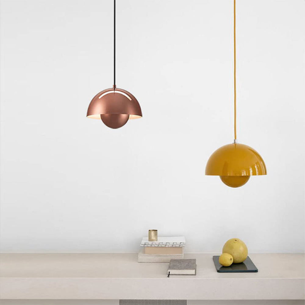 Halfrond gekleurde kroonluchter Lamp