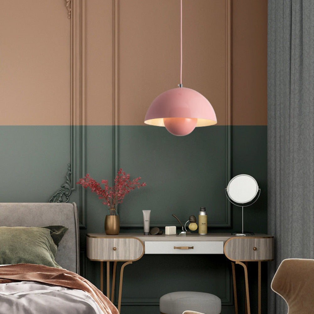 Halfrond gekleurde kroonluchter Lamp