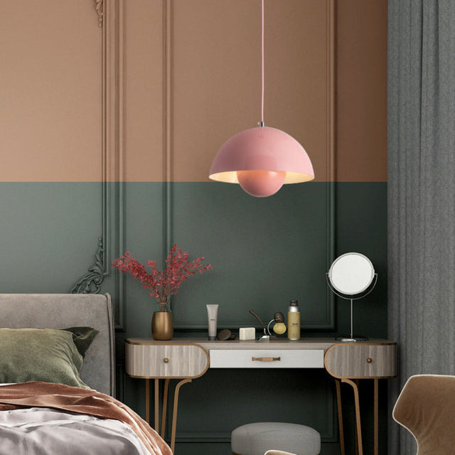 Halfrond gekleurde kroonluchter Lamp
