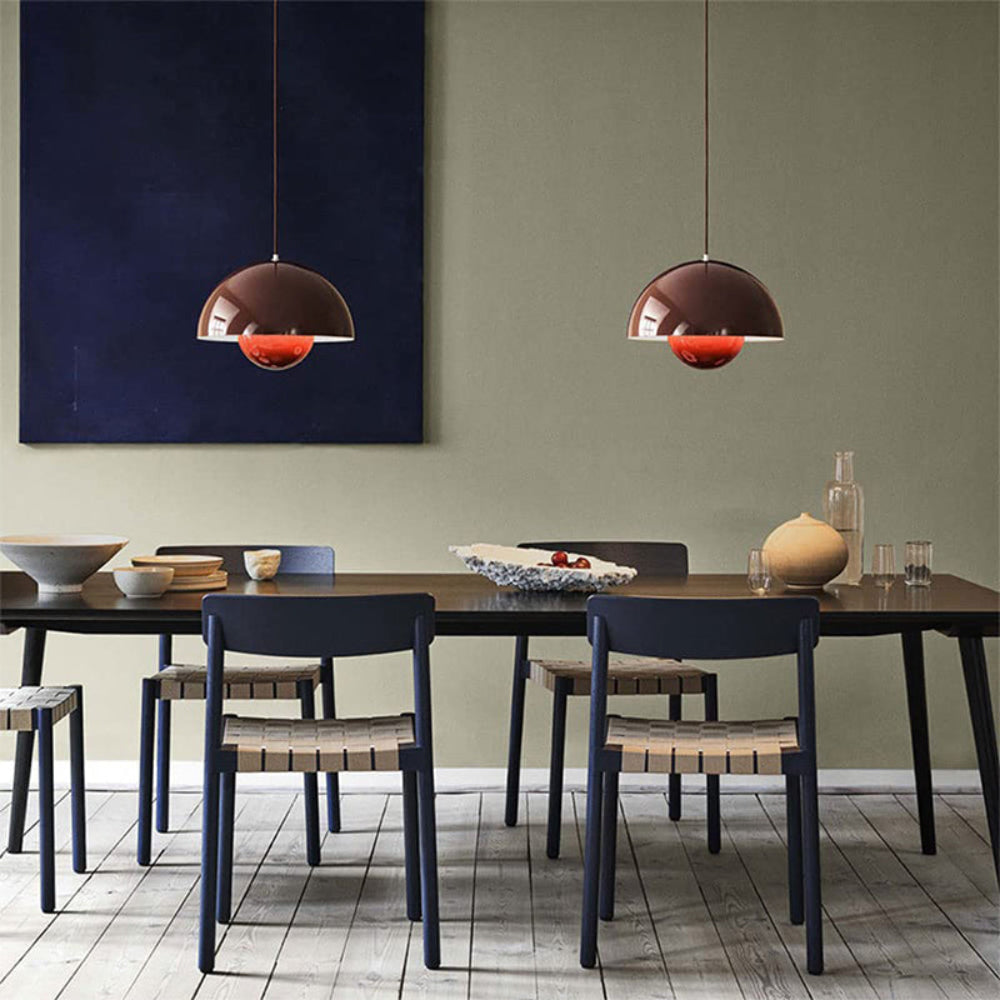 Halfrond gekleurde kroonluchter Lamp