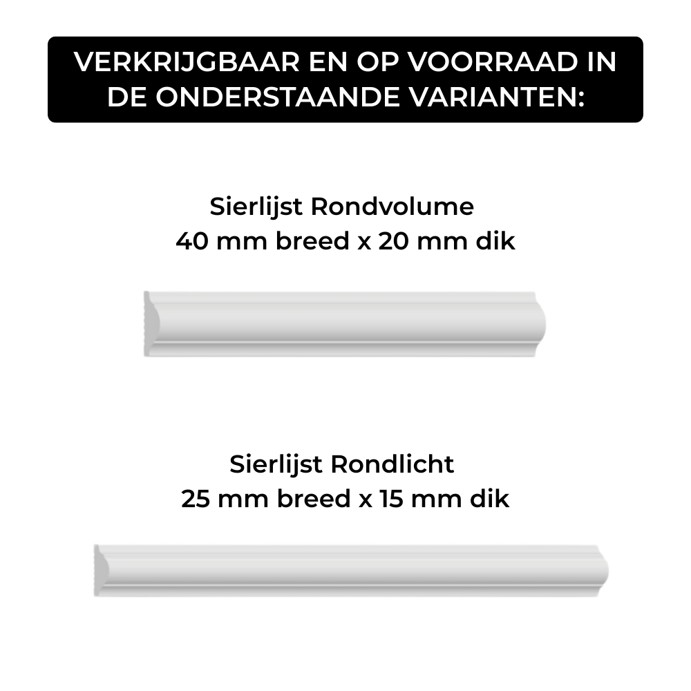 Sierlijsten voor Muurdecoratie – Verkrijgbaar in Smalle en Dikke Versie
