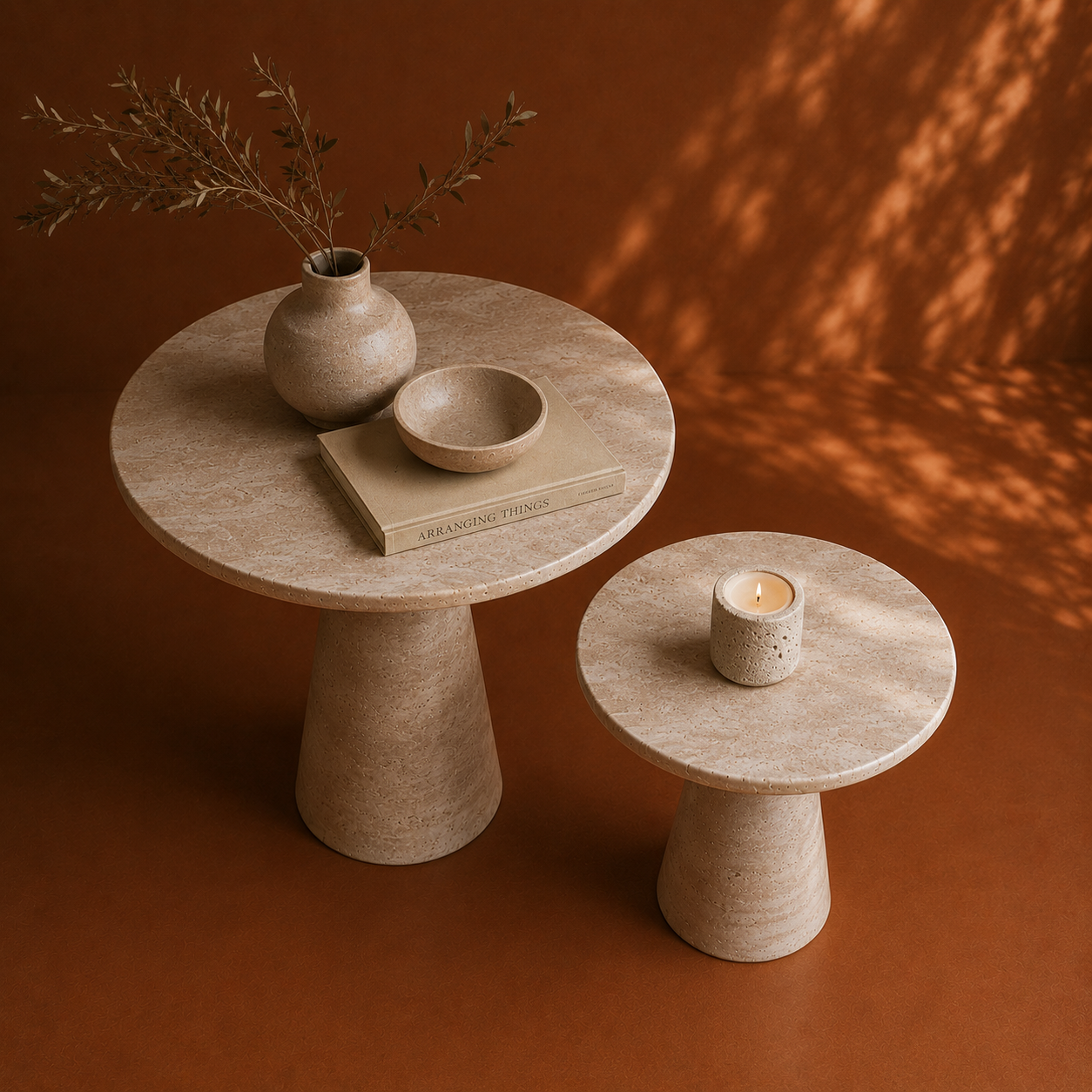 SIDI Travertin Bijzettafel Set